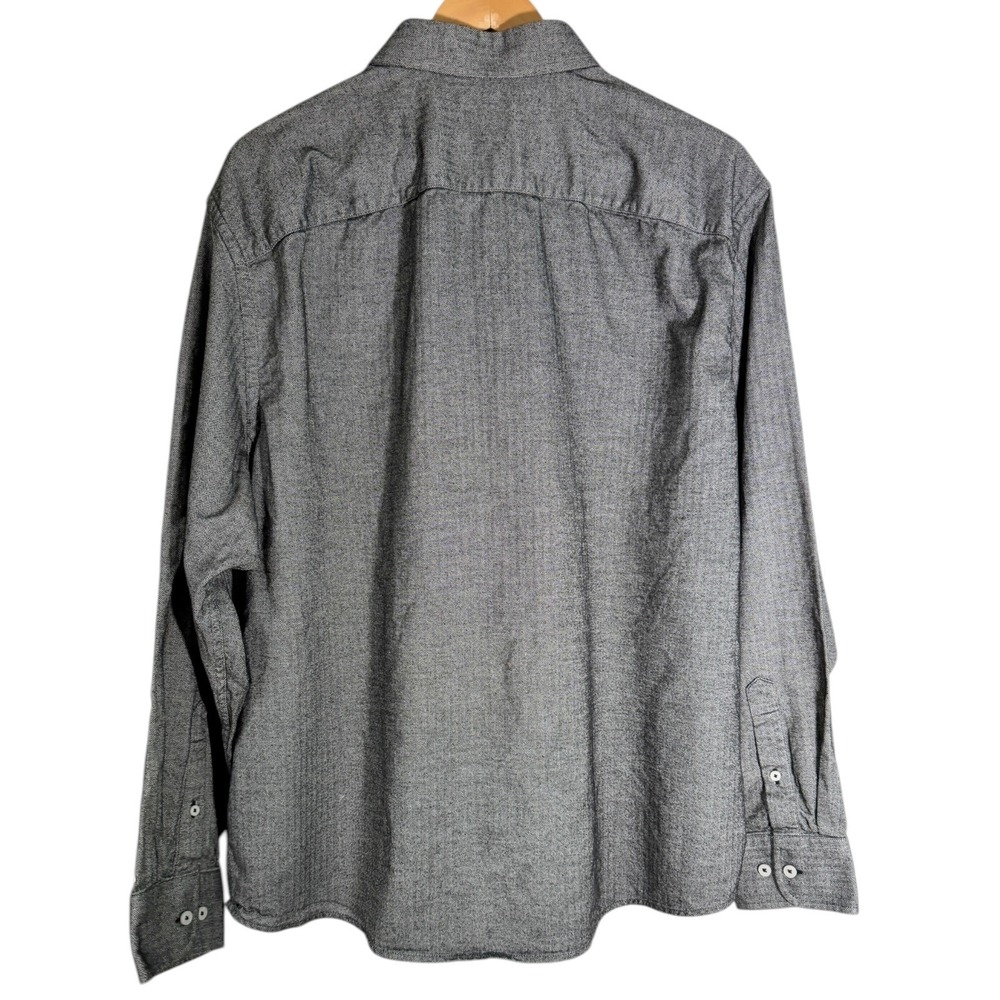 Untuckit Men's Long Sleeve Librando Herringbone Button Down Shirt Gray XXL - Picture 3 of 3